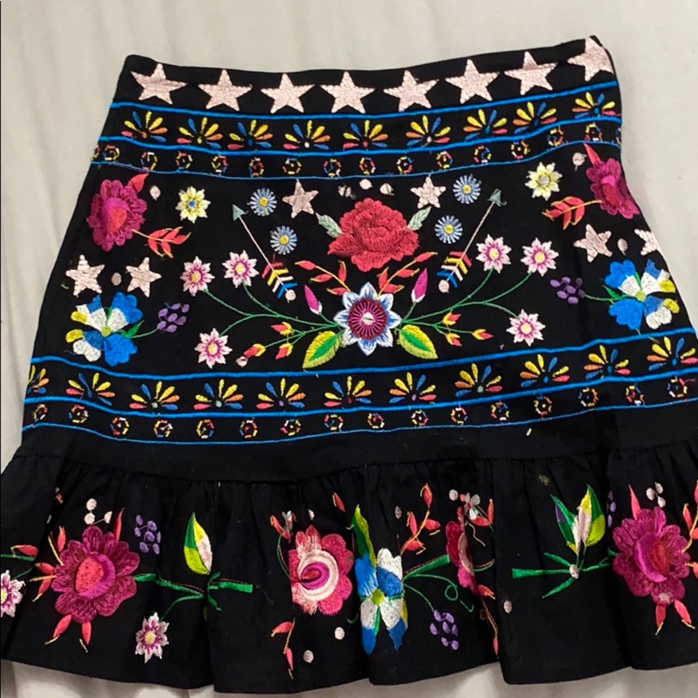 ASOS embroidered skirt